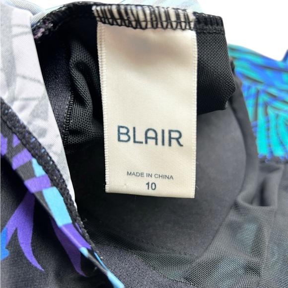 Blair Tropical One Piece Swimsuit Shorts Sz 10 - Picture 7 of 9
